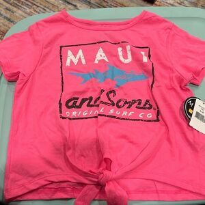 Girls short sleeve tie front t-shirt